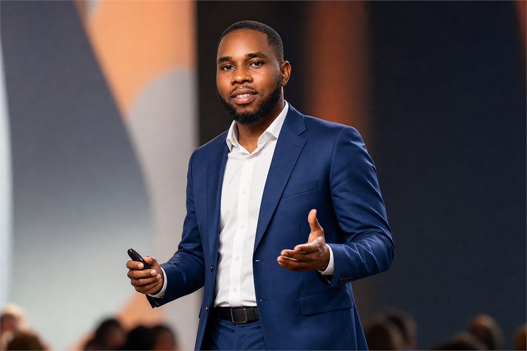 Bernard presenting a digital workflow at a professional conference