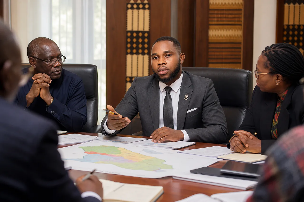 Bernard Benario participating in a national economic-planning roundtable
